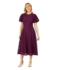Yumi Women's Stretch Lace Midi Dress