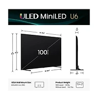 100" U6 Series Class Mini-led Qled Quantum Hdr 4K Uhd Smart Fire Tv - 100U65QF
