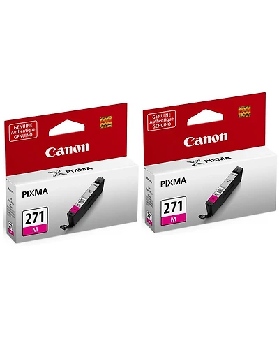 Canon Cli-271 6.5ml Magenta Ink Tank for Select Pixma Printers, 2-Pack