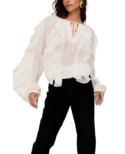 Lily and Lionel London Women's Sophie All Over Ruffle Blouse