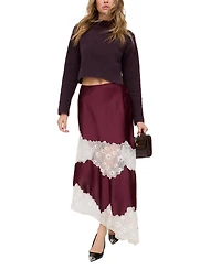 Lily and Lionel London Women's Eleanor Lace Insert Midi Skirt