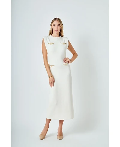endless rose Women's Knit Padded Maxi Dress