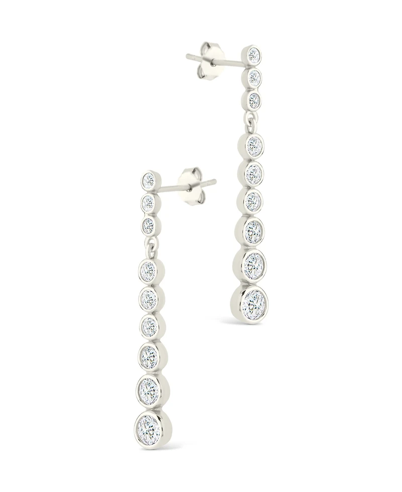 Sterling Forever Sterling Silver Ianthe Brilliant Cut Cz Dangle Earrings