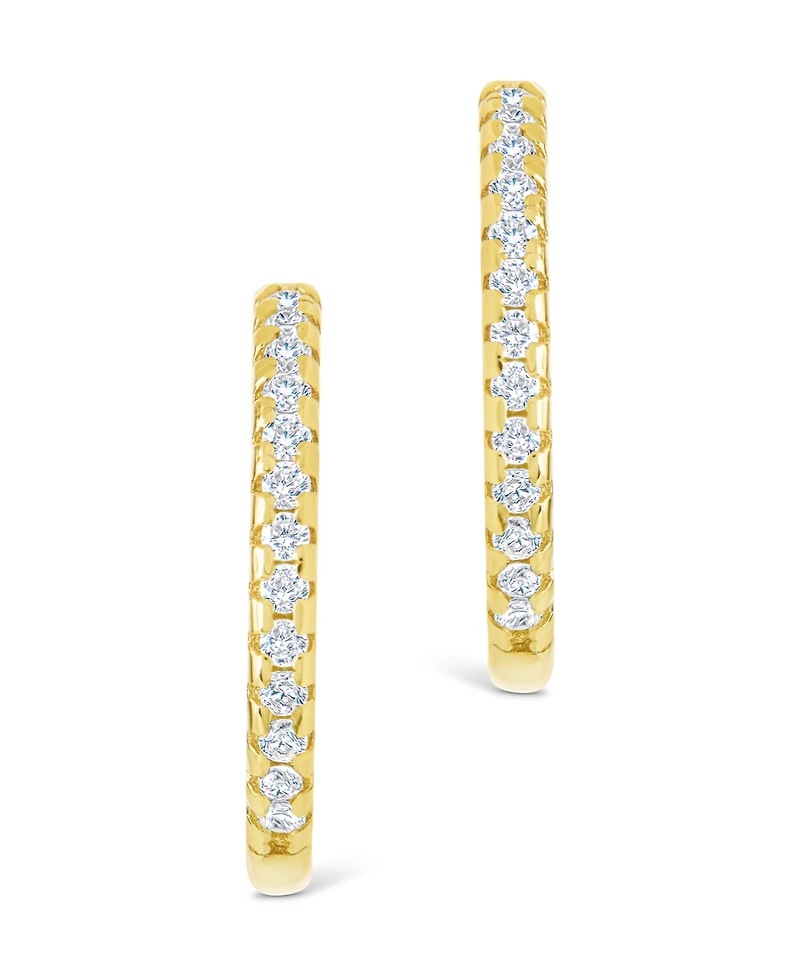 Sterling Forever Silver Lilia Cz Infinity Hoops - .5"