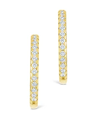 Sterling Forever Silver Lilia Cz Infinity Hoops - .5"