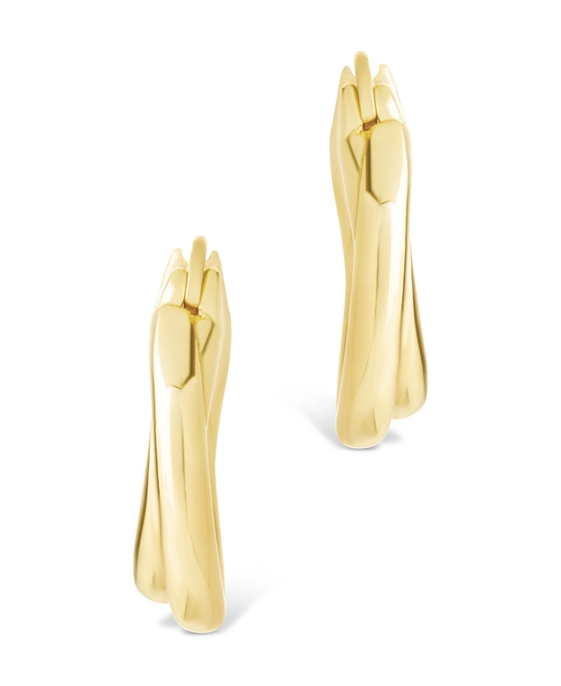 Sterling Forever Silver Janice Twisted Hoop Earrings