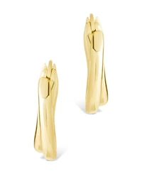 Sterling Forever Silver Janice Twisted Hoop Earrings