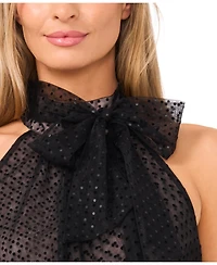 CeCe Women's Flowy Halter Sleeveless Top