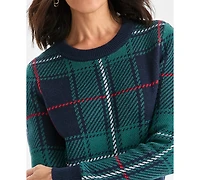 Style & Co Petite Whimsy Checkered Pull-On Sweater, Macy's Exclusive