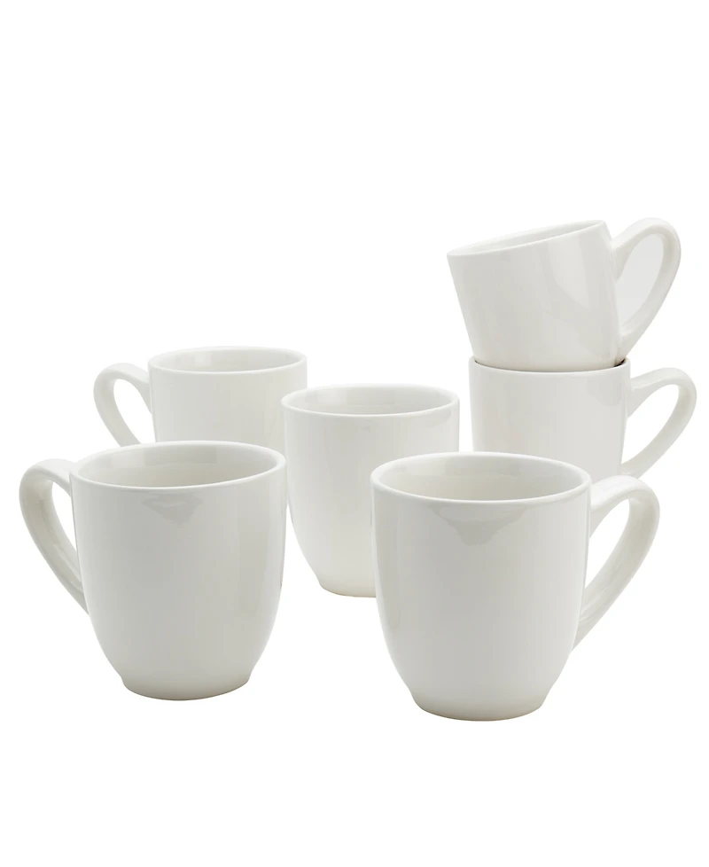 Tabletops Gallery Embossed Mugs, Set of 6, Service For 6