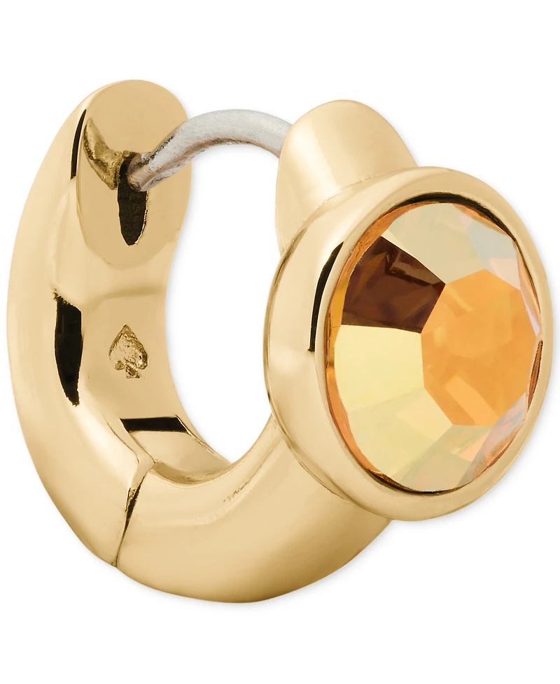 kate spade new york Cubic Zirconia Round Huggies Earrings