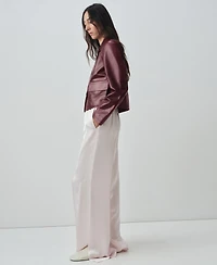 Mango Women's Leather Buttons Jacket