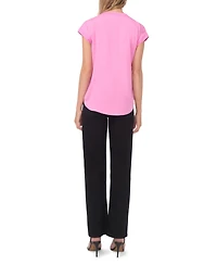 Vince Camuto Women's V-Neck Front Placket Blouse Top