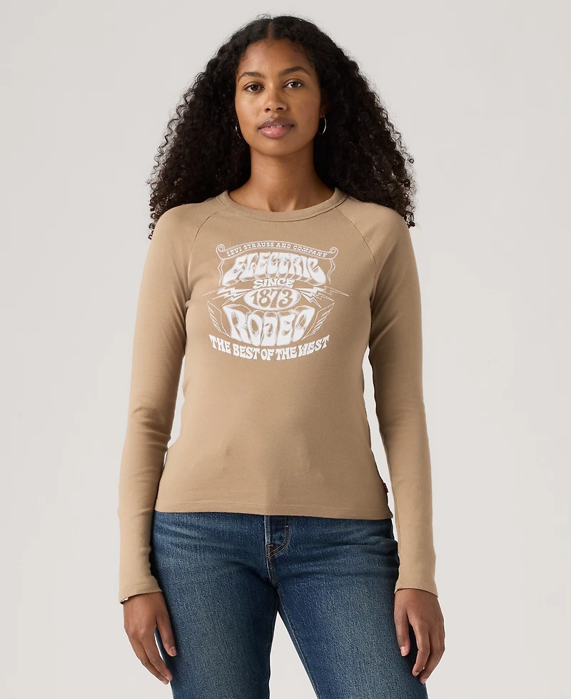 Levi's Women's Graphic Essential Raglan Long Sleeve Top