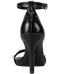 Karl Lagerfeld Paris Women's Kenz Pearl Ankle Strap Sandals