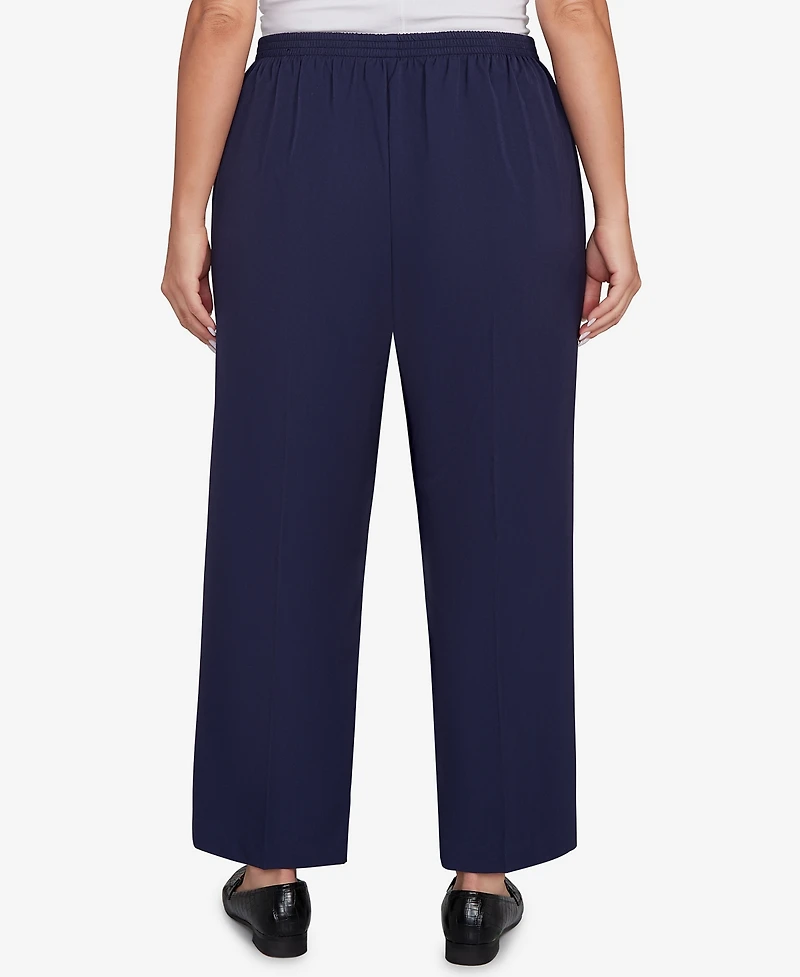 Alfred Dunner Plus Saratoga Springs Side Seam Pocket Short Length Twill Pants