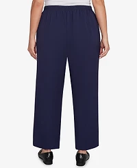 Alfred Dunner Plus Saratoga Springs Side Seam Pocket Short Length Twill Pants