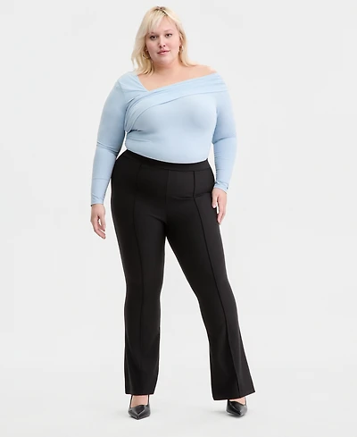 Bar Iii Trendy Plus Flare Pants, Macy's Exclusive