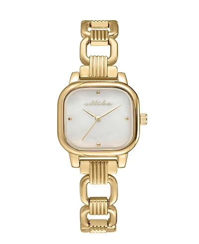 Ettika Classic Square Gold Plated Bracelet Watch, 70-110mm