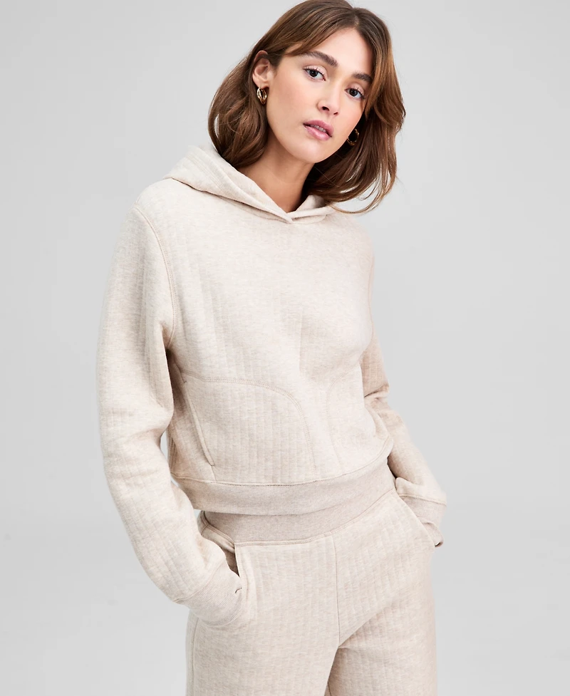 And Now This Women's Quilted Pullover Lounge Hoodie, Macy's Exclusive