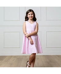 Hope & Henry Toddler Girls Sleeveless Bow Shoulder Swing Dress
