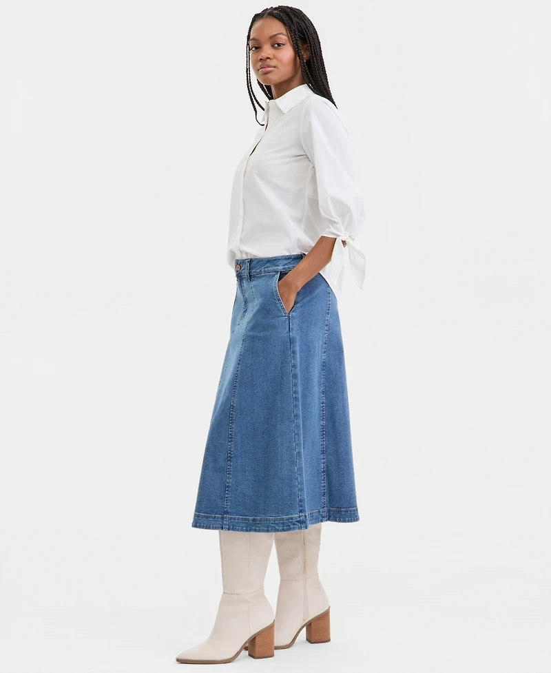 Jones New York Women's Pocket-Detail Midi Skirt