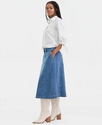 Jones New York Women's Pocket-Detail Midi Skirt