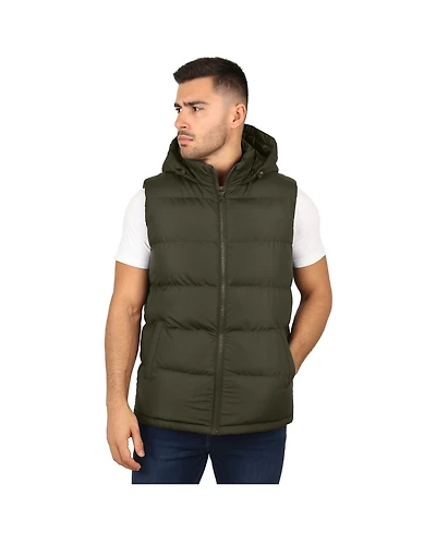 Spire By Galaxy Men's Heavyweight Hooded Puffer Vest