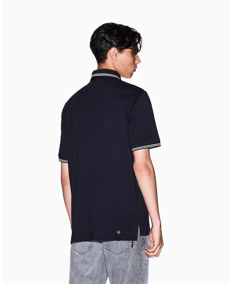 A|X Armani Exchange Men's Jersey With Collar Tipping Polo Shirt