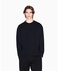 A|X Armani Exchange Men's Tonal Grid Box Crewneck Hoodie