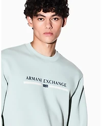 A|X Armani Exchange Men's Center Graphic Crewneck Sweatshirt
