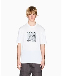 A|X Armani Exchange Men's Grid Box Splatter Graphic T-Shirt