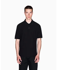 A|X Armani Exchange Men's Mercerized Cotton Jacquard Logo Polo Shirt