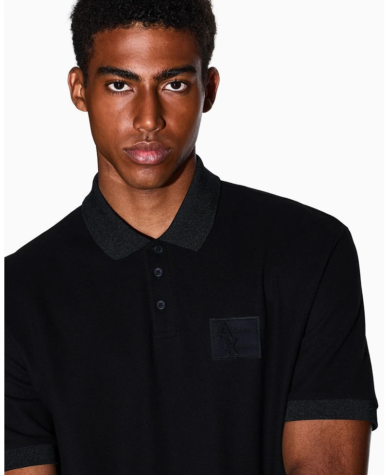 A|X Armani Exchange Men's A X Box Mercerized Cotton Pique Polo Shirt