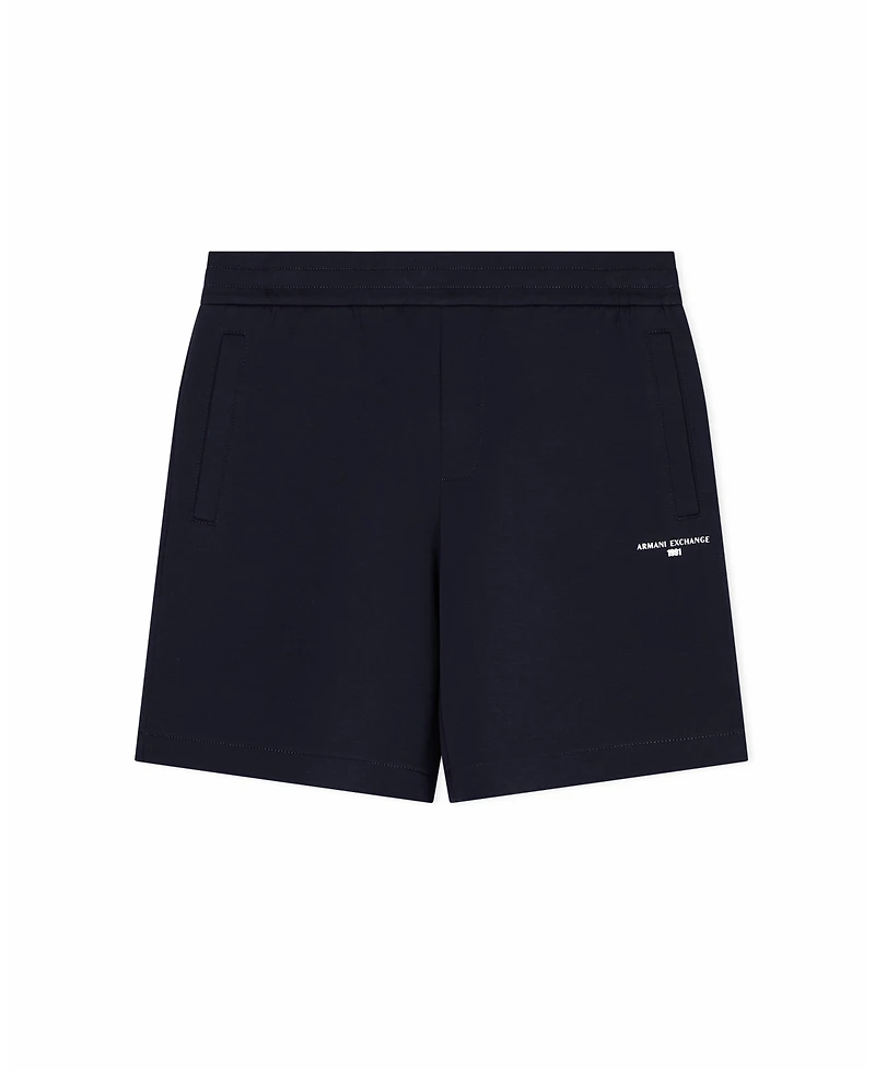 A|X Armani Exchange Men's Drawstring Fleece Graphic Shorts