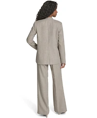 Calvin Klein Women's Novelty One Button Collarless Jacket