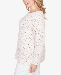 Ruby Rd. Plus Speckled Chenille Eyelash Sweater
