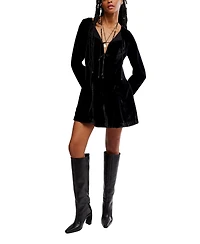 Free People Women's Linney V-Neck Mini Dress