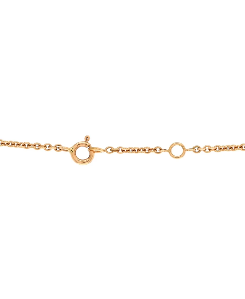 Pre-Owned HERMES Double Chaine d'Ancre Baguette Cut Pendant Necklace
