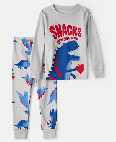 Carter's Boys Toddler 2T-5T 2-Piece Dinosaur Print Long-Sleeve Top and Pants Pajama Set