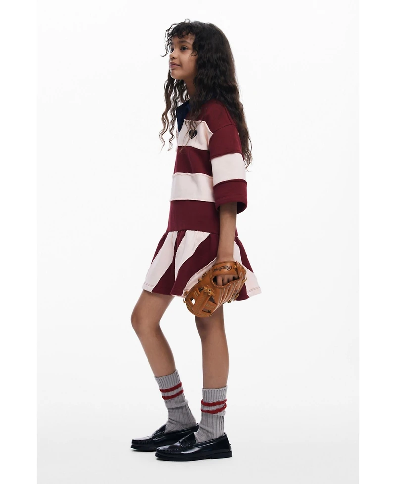 Desigual Girls Girls's Striped Polo Dress
