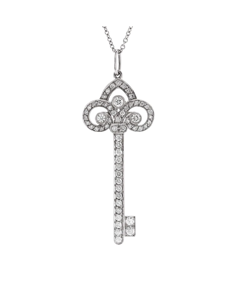 Pre-Owned Tiffany & Co Fleur de Lis Key Pendant Necklace