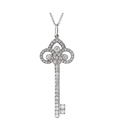 Pre-Owned Tiffany & Co Fleur de Lis Key Pendant Necklace
