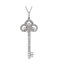 Pre-Owned Tiffany & Co Fleur de Lis Key Pendant Necklace