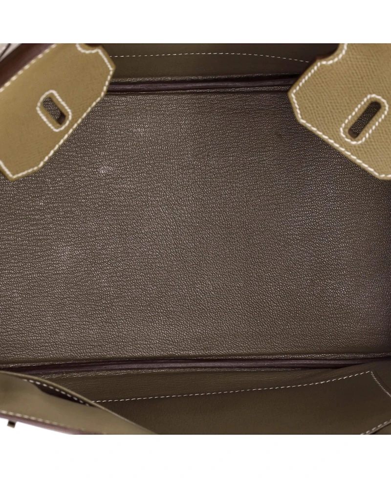 Pre-Owned Hermes Birkin 30 Handbag Grey Epsom with Palladium Hardware