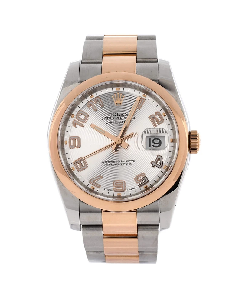 Pre-Owned Rolex Oyster Perpetual Datejust Automatic Watch in Stainless Steel and Rose Gold 36mm