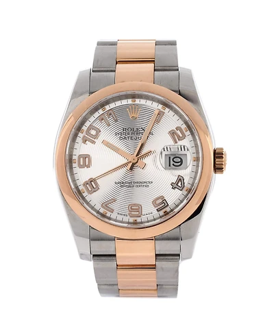 Pre-Owned Rolex Oyster Perpetual Datejust Automatic Watch in Stainless Steel and Rose Gold 36mm