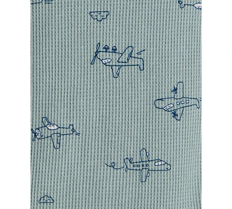 Carter's Baby Boys 3-Piece Airplane Print Long-Sleeve Bodysuit and Pants Set