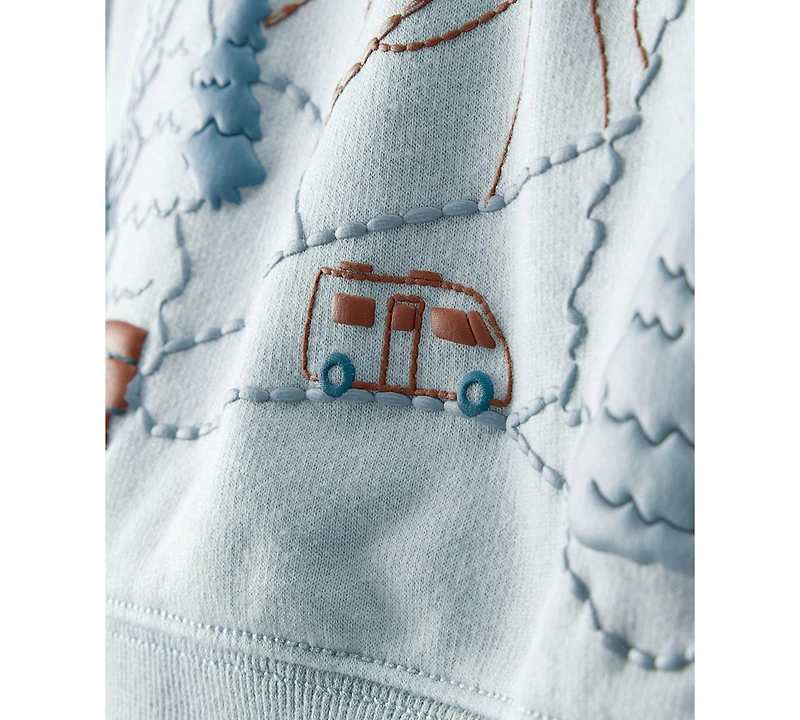 Carter's Baby Boys 2-Piece Day Dream Mountain Print Sweatshirt and Pants Set