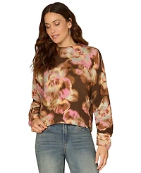 Democracy Women's Printed Long-Sleeve Sweater